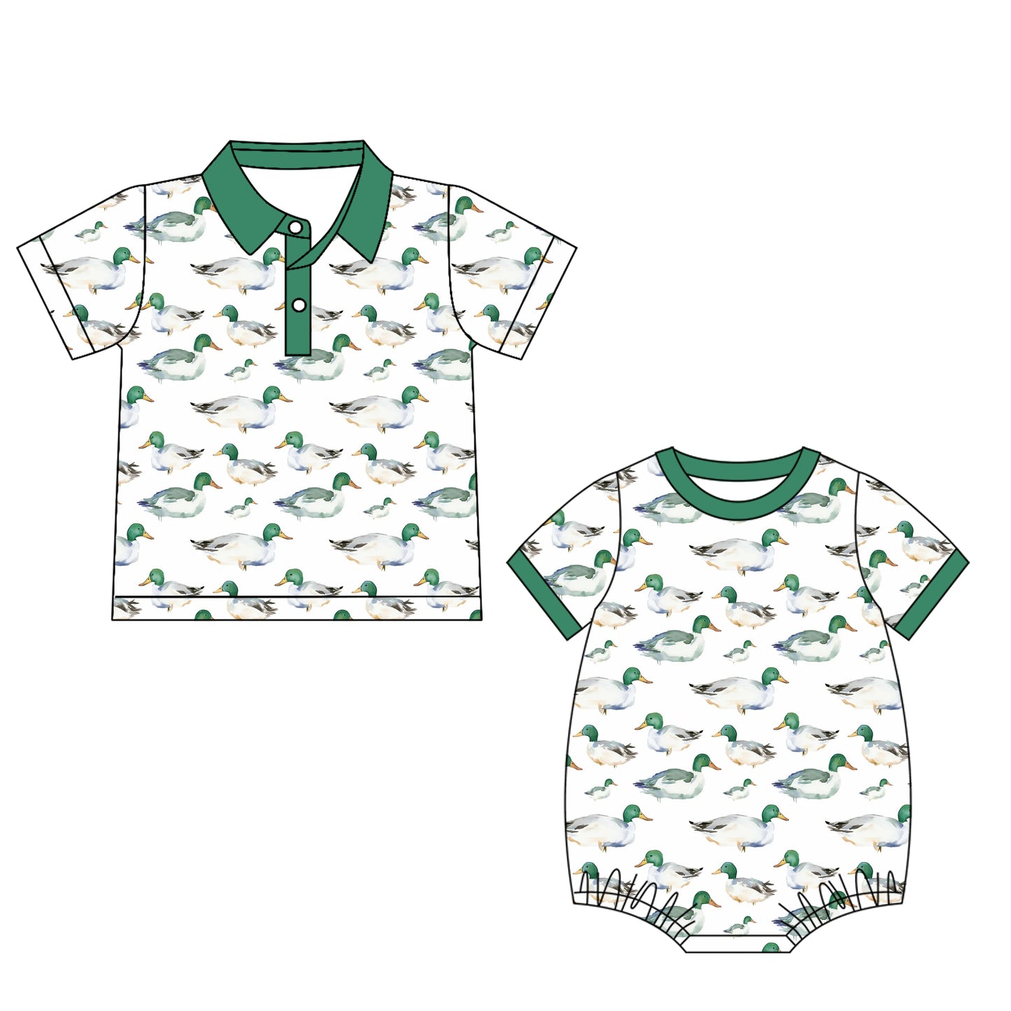 25.5.28 custom each style moq 5eta 4-6week Sibling Sister duck baby boy short sleeve rompers and top match family design