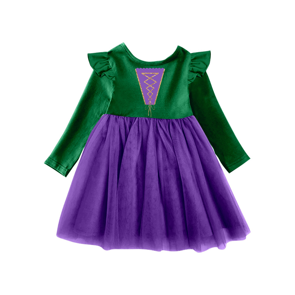6.11 custom each style moq 5eta 4-6week baby girls clothes purple long sleeve girls dress