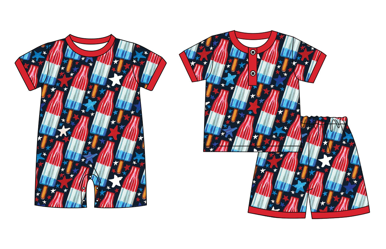 26.1.23 custom each style moq 5 eta 6-8week Sibling Sister baby boy short sleeve shorts sets and romper match design