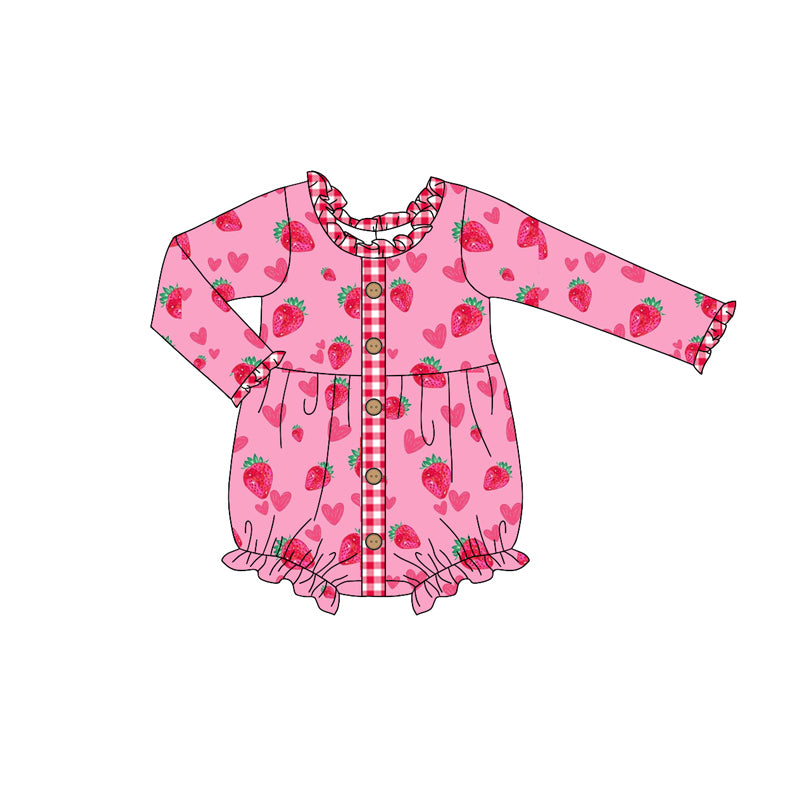 9.14 custom each style moq 5eta 4-6week Sibling Sister strawberry pink baby girl dress and rompers match family design