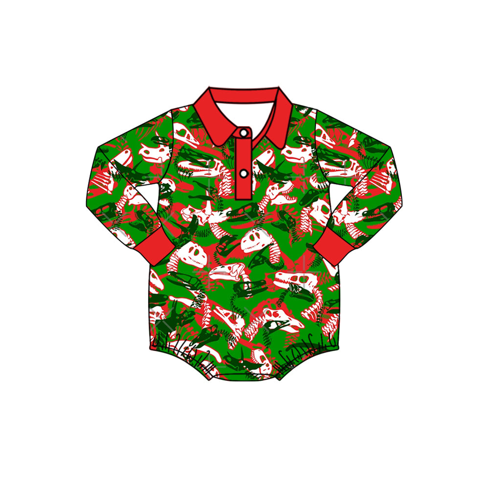 6.6 custom each style moq 5eta 4-6week Sibling Sister dinosaur green boys outfits and baby romper match family design