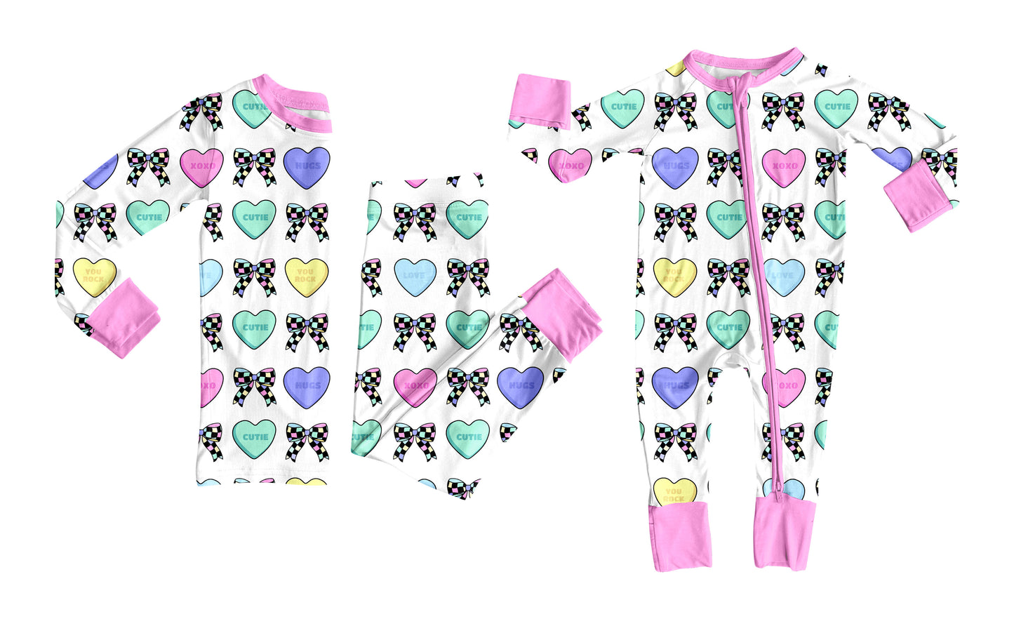 25.9.19 custom each style moq 8 eta 6-8week Sibling Sisters love bow baby girl clothes long sleeve pants sets and romper match family design