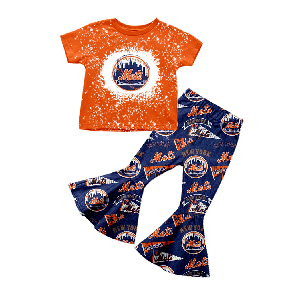 baby girl clothes team orange toddler girl summer outfit