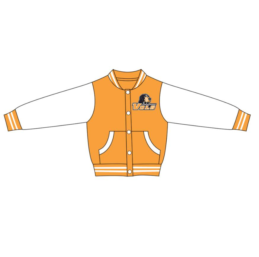 Custom moq 5 mix size milk silk summer teams baby boy clothes orange long sleeve jacket-25.9.4