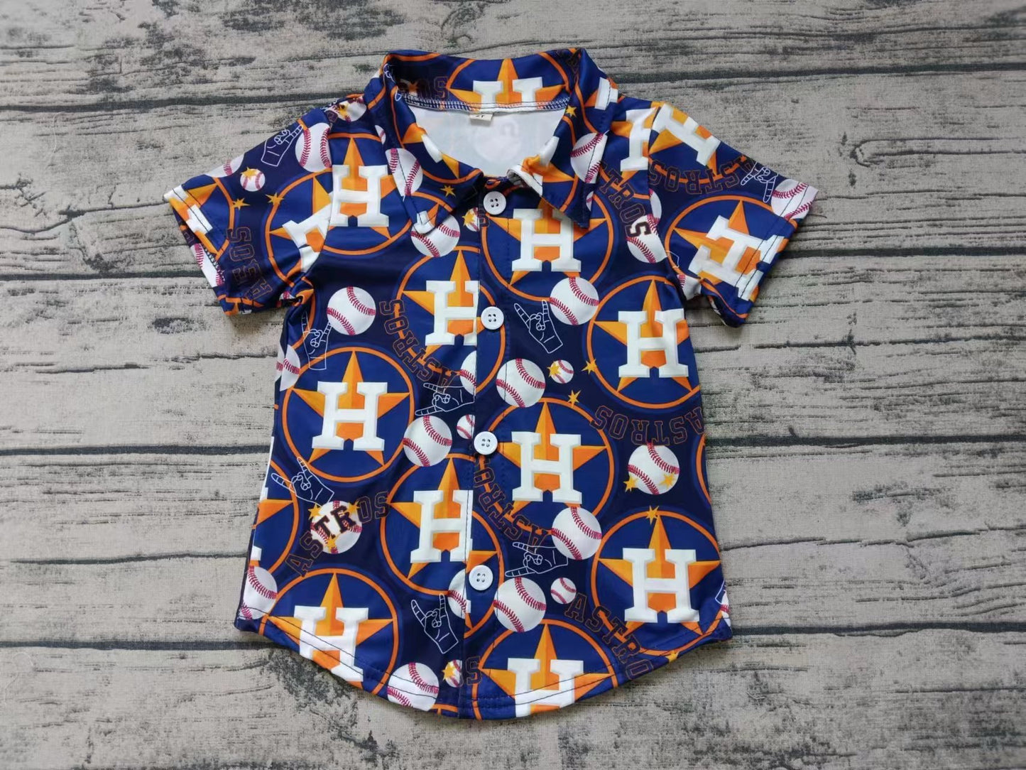 Boys team H navy blue short sleeve Top