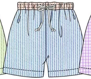 boys light blue seersucker swimming trunks