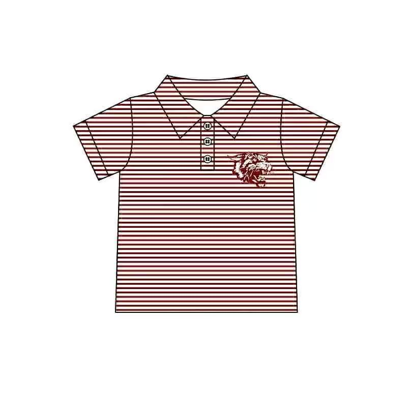 Custom moq 5 each style eta 6-7weeks baby girl clothes team striped short sleeve top-25.8.21