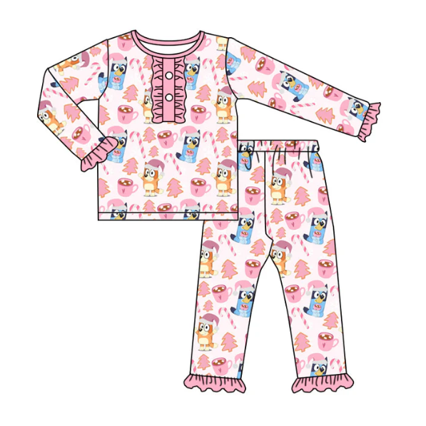 Deadline September 5 custom no moq eta 6-7weeks Long Sleeve Hat Puppy Button Ruffle Suit