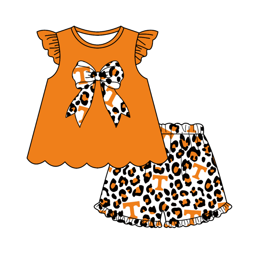 custom moq 3 eta 6-7weeks baby girl clothes team short Sleeves Shorts Set 1 and sets 2