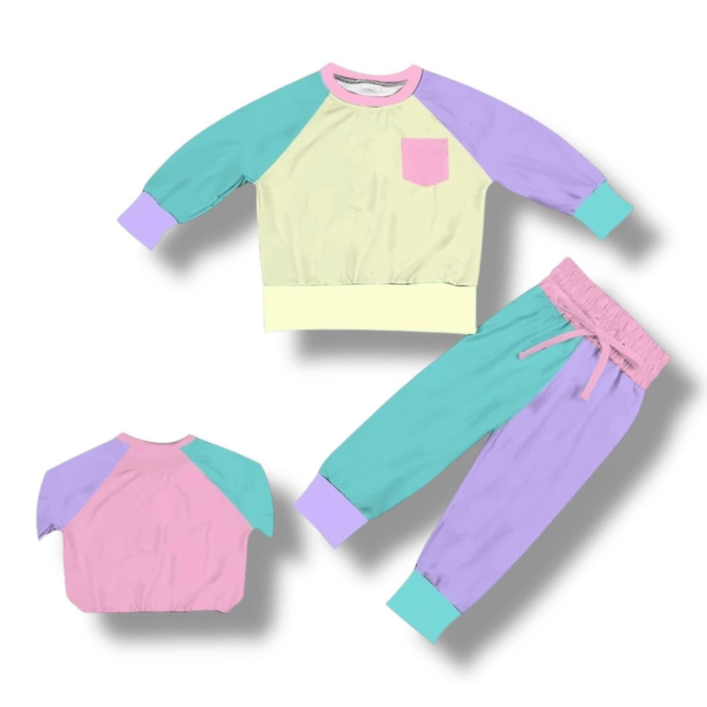 Custom moq 8 each style eta 6-7weeks baby girl clothes long sleeve pant set-25.9.16