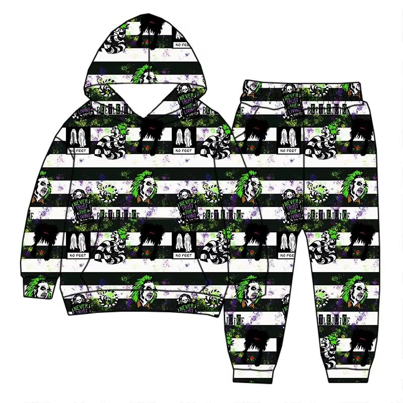 Custom moq 5 each style eta 6-7weeks baby girl clothes hooded long sleeve pants sets-25.8.1