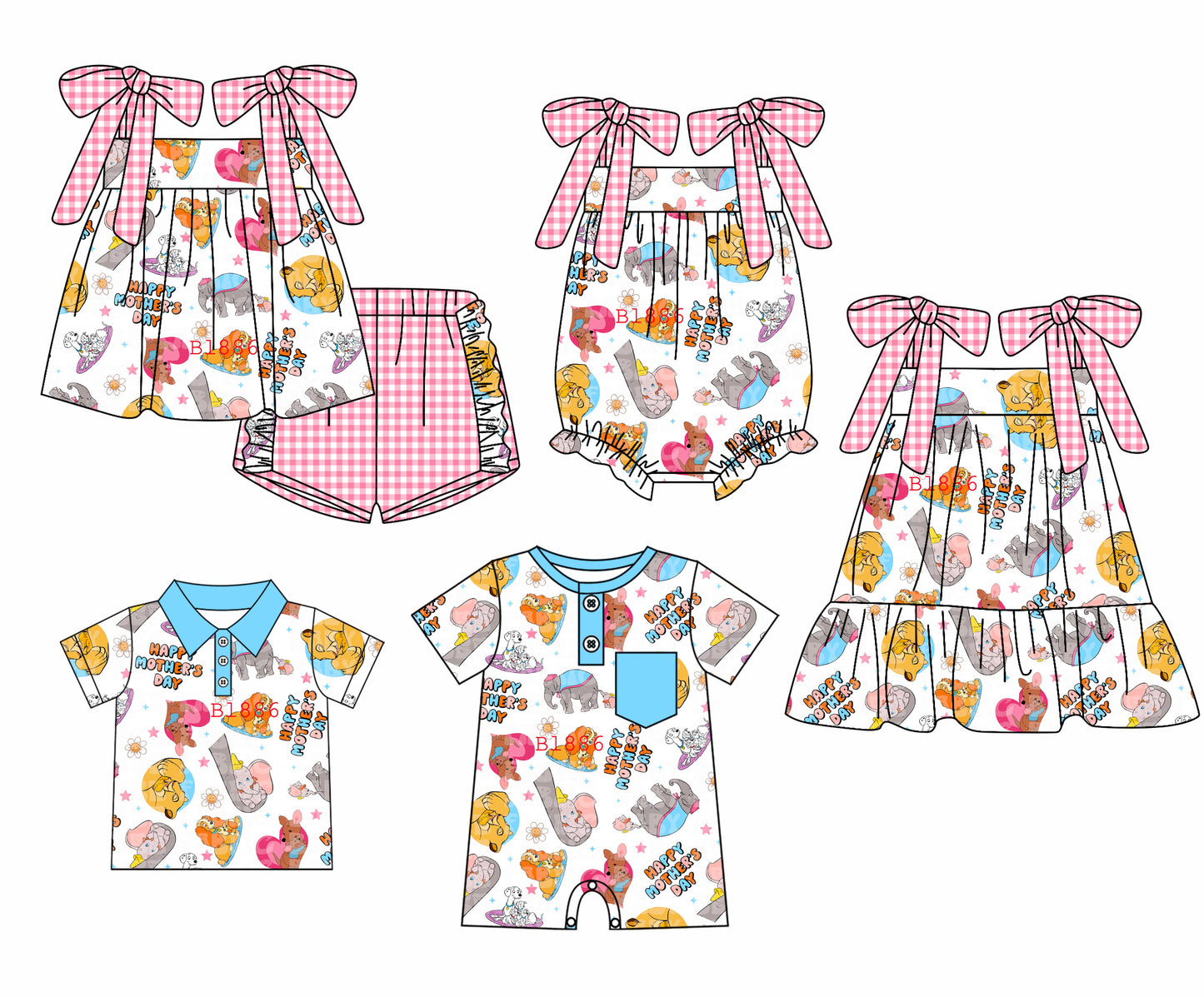 12.3 custom each style moq 5eta 4-6week Sibling Sister love baby girl short sleeve shorts sets and sets 2 and girls romper and boy romper and dress match design