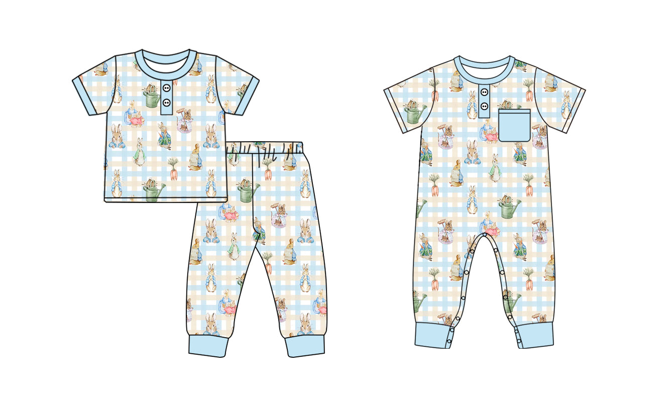 25.10.2 custom each style moq 8 eta 6-8week Sibling Sisters easter baby boy clothes short sleeve pants sets and romper match family design