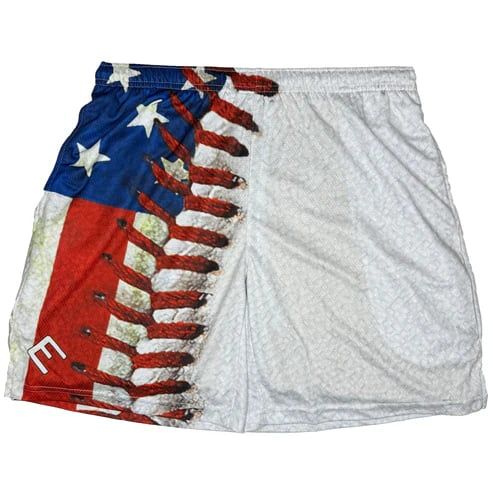 Custom moq 5 each style eta 6-7weeks star july 4th blue icde red stripe summer shorts