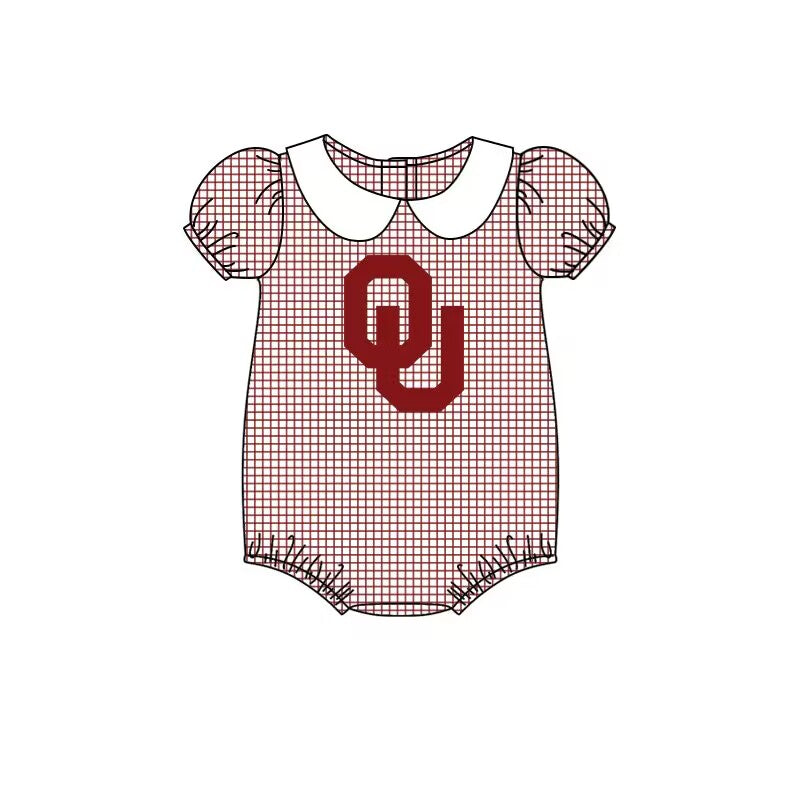 oklahoma sooners baby clothes team short sleeve girls summer romper
