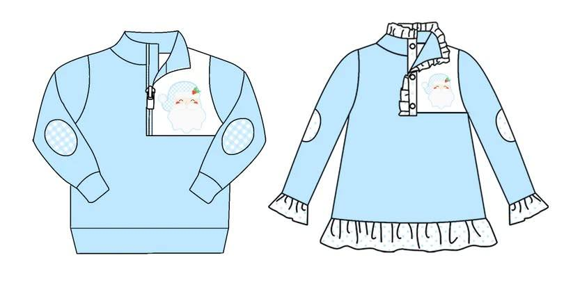 Custom moq 5 each style eta 6-7weeks baby girl clothes Christmas long sleeve tops 2-25.8.9
