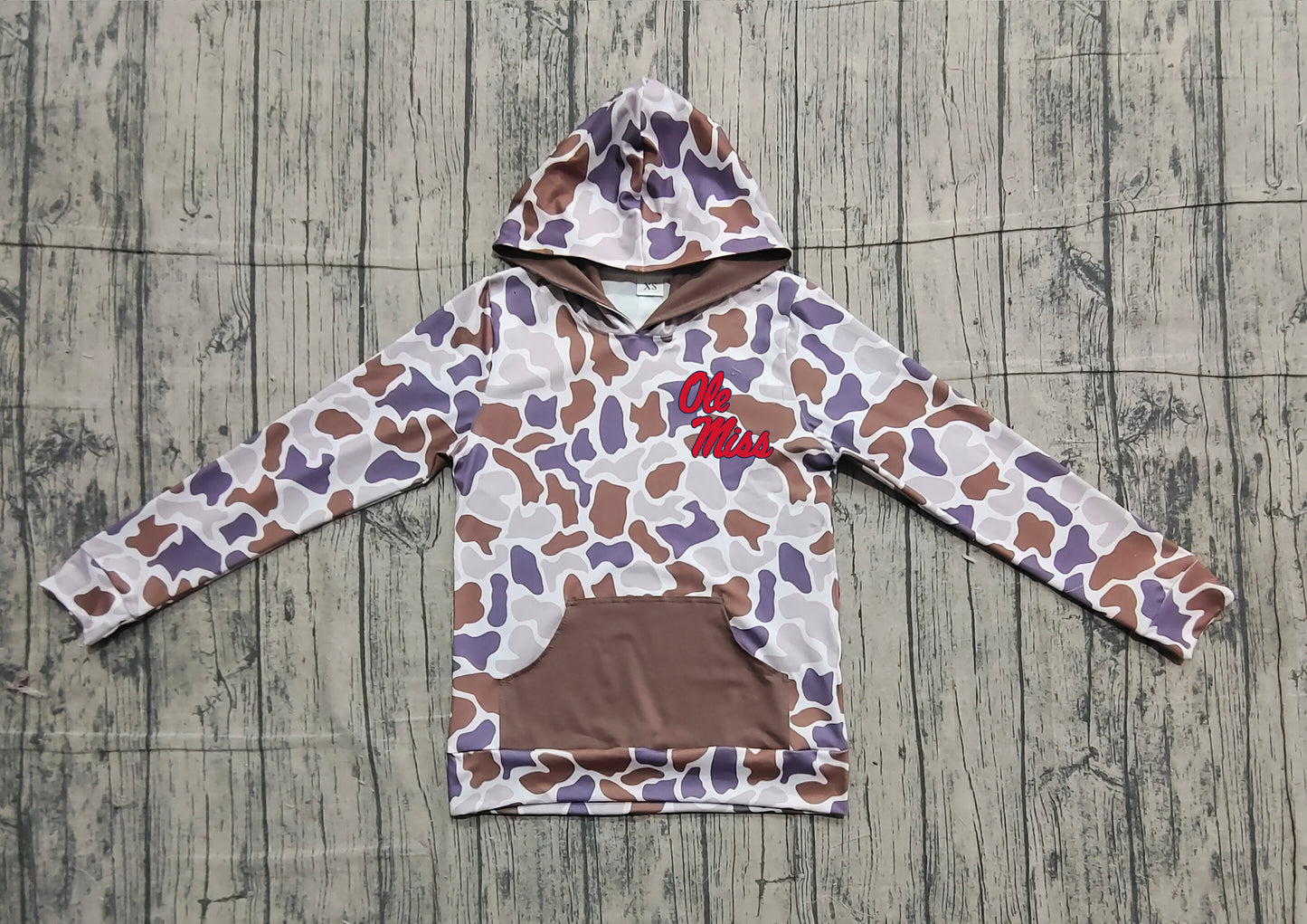 Custom moq 5 mix size milk silk baby boys clothes team camouflage summer hooded long sleeve top-25.11.20
