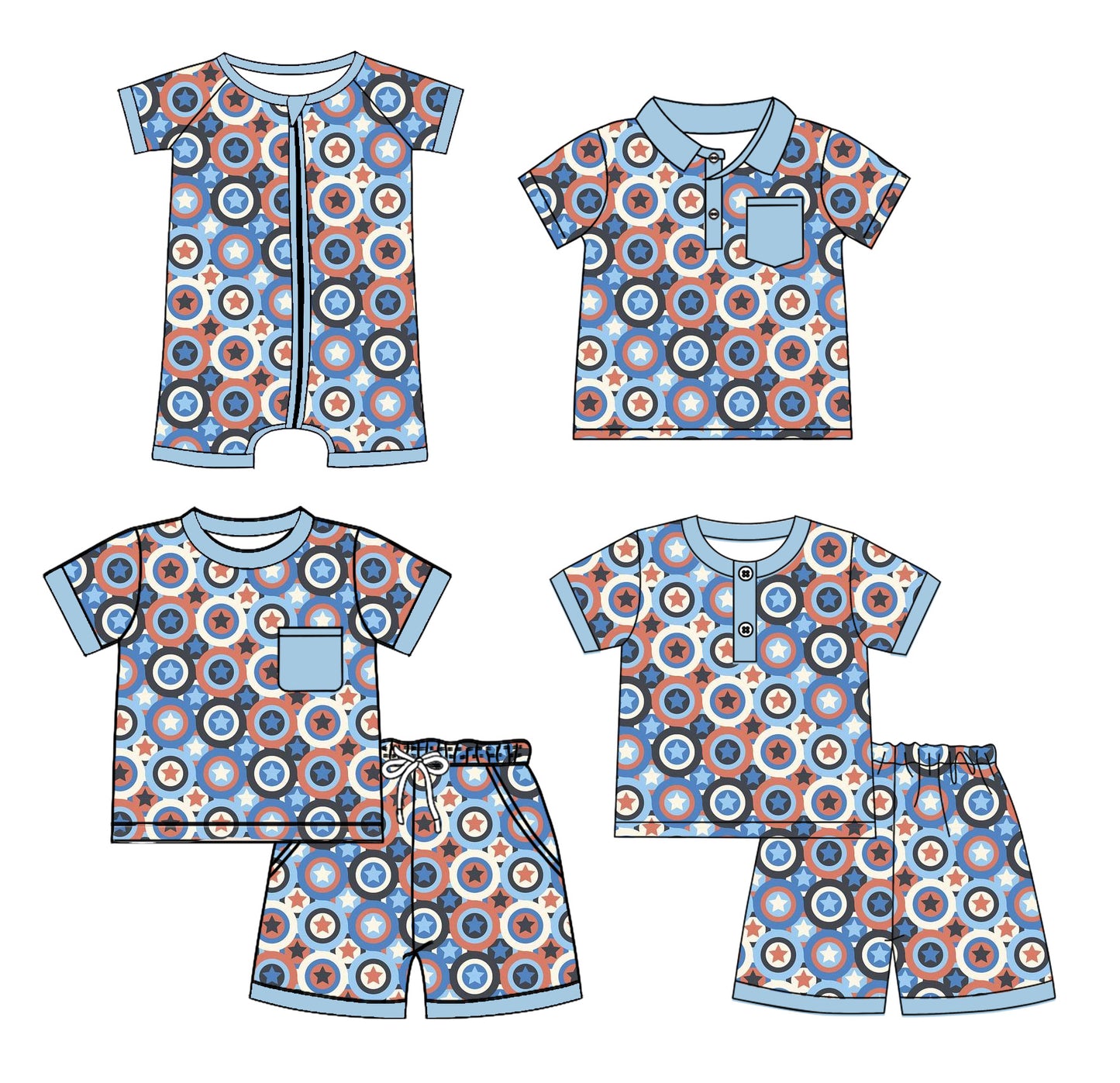 3.3 custom each style moq 5eta 4-6week Sibling Sister baby girl sets 1 and sets 2 and boy rompers and top match family design