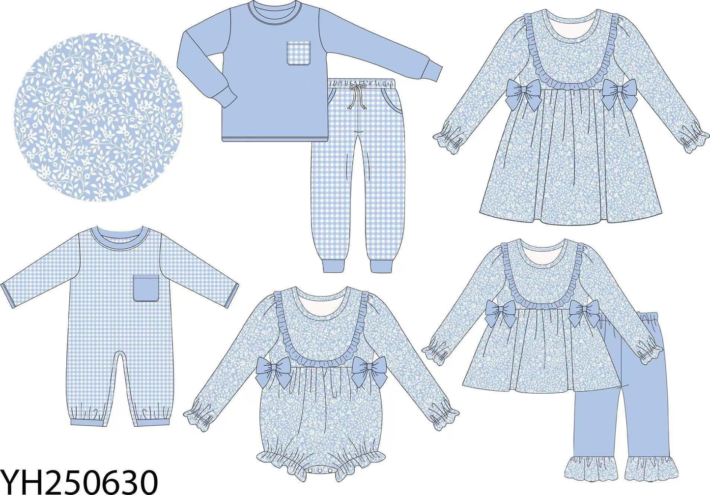 Custom moq 5 each style eta 6-7weeks baby girl clothes floral long sleeve sets and rompers and dress