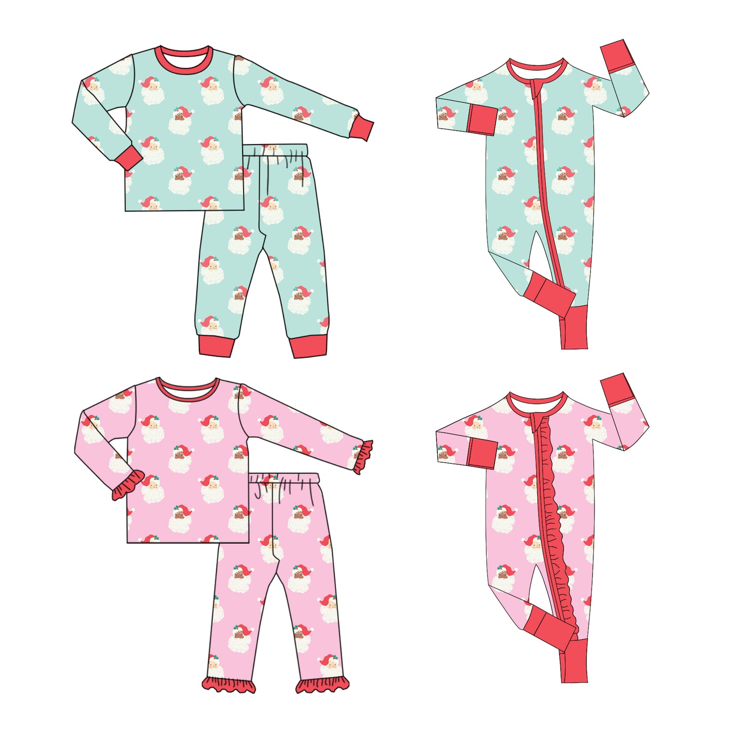25.6.10 custom each style moq 5eta 4-6week Sibling Sisters Christmas baby girl long sleeve pants sets 1 and sets 2 and romper 1 and romper 2 match family design