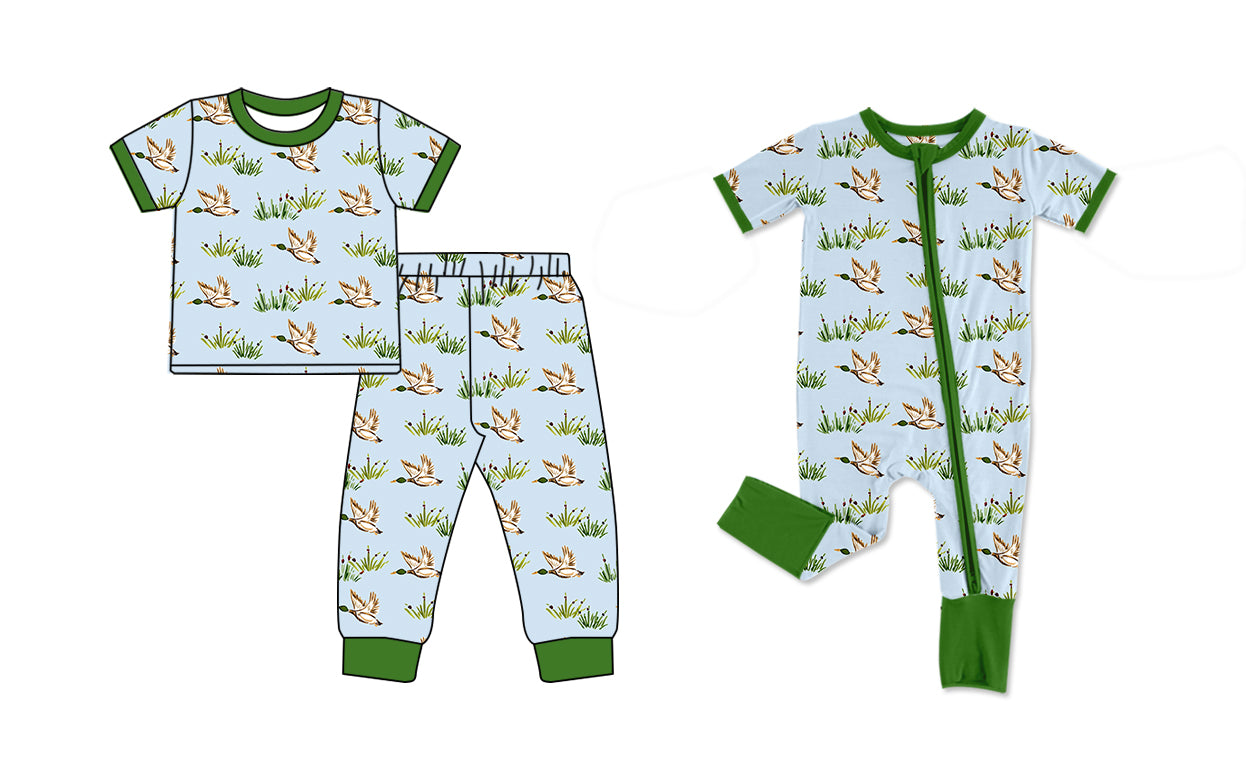 11.13 custom each style moq 5eta 4-6week Sibling Sister duck baby girls short sleeve sets and rompers match design