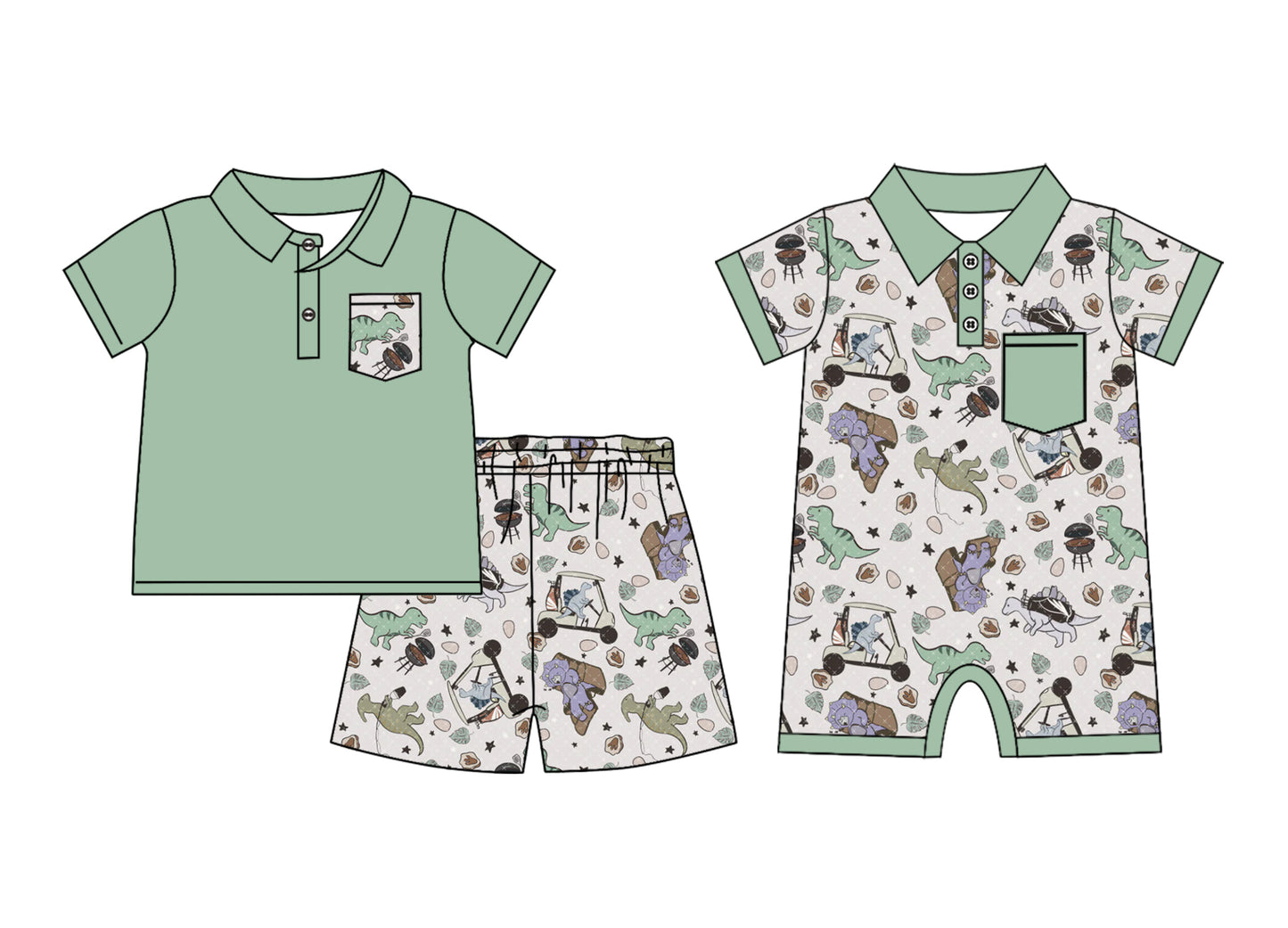 11.13 custom each style moq 5eta 4-6week Sibling Sister dinosaur baby girl short sleeve shorts sets and rompers match design