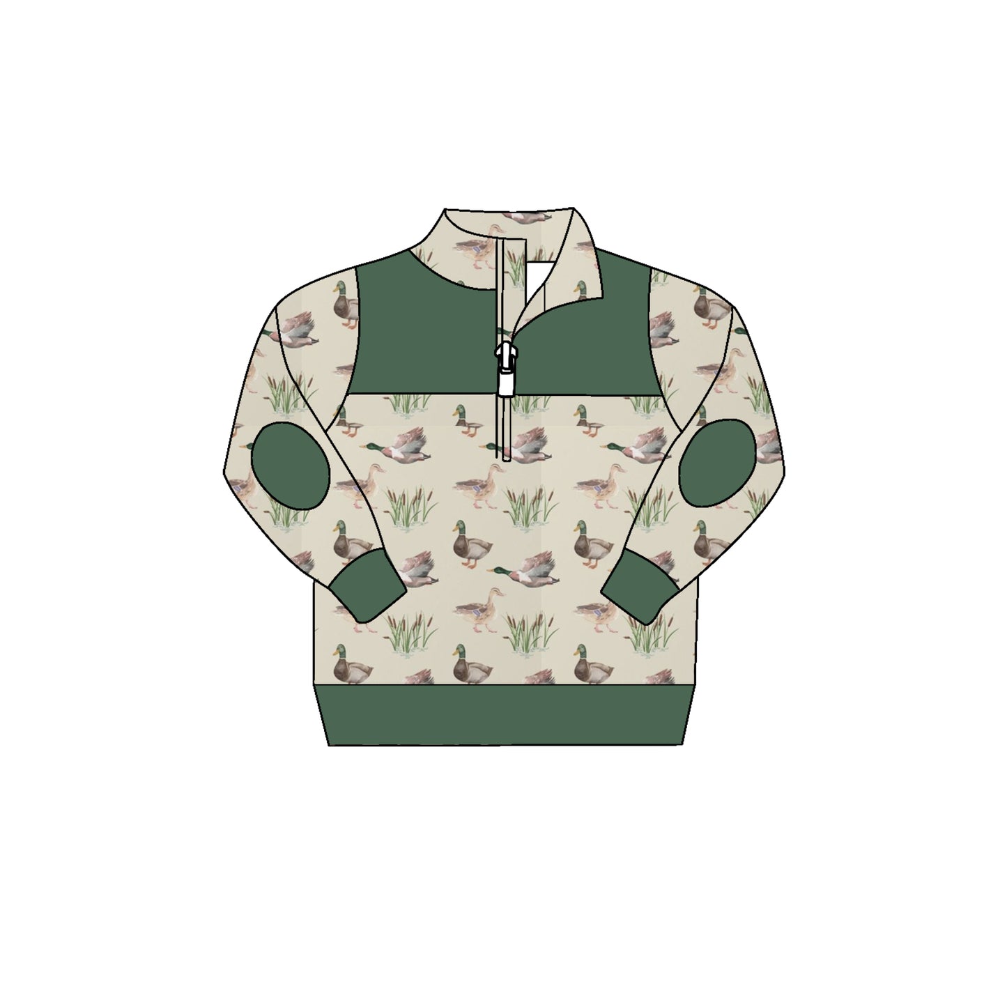 5.11 custom each style moq 5 eta 4-5 week duck prints long sleeve tops for boys and girls