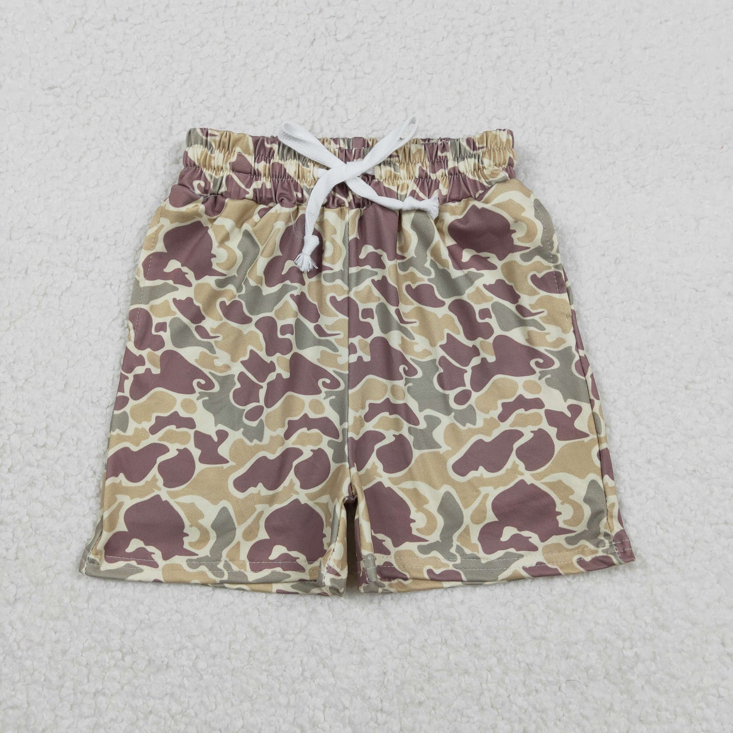 RTS NO MOQ(In Stock) SS0696 Light brown-green camouflage shorts