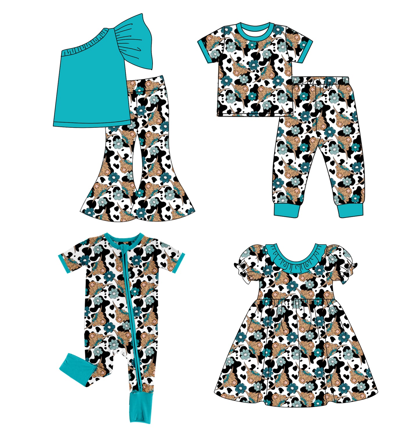 11.27 custom each style moq 5eta 4-6week Sibling Sister alpine floral baby girl sets and set 2 and dress and rompers match family design