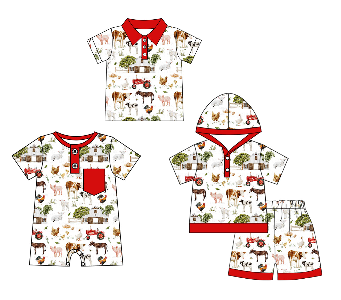 11.23 custom each style moq 5eta 4-6week Sibling Sister animal baby boy short sleeve shorts sets and boy romper and top match design