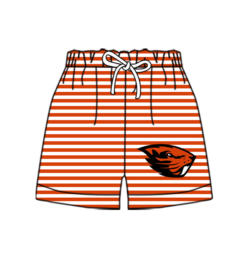 Custom moq 5 mix size milk silk summer teams Baby Striped Drawstring Shorts for Children Elastic Waist Kids Summer Shorts