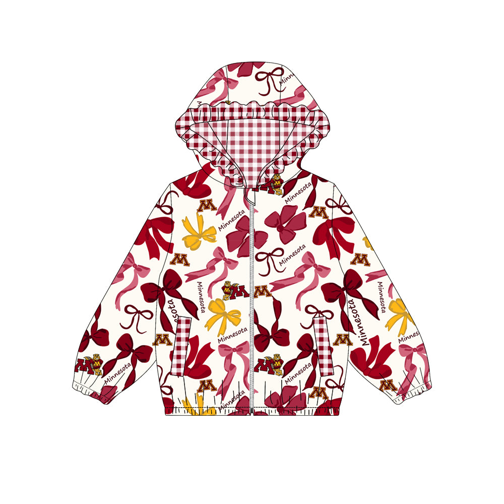 Custom moq 5 mix size milk silk summer teams baby girls clothes lace bow red hooded long sleeve top-25.9.2