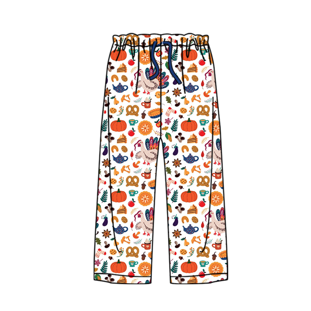 5.29 custom each style moq 5eta 4-5week Sibling Sister pumpkin boys outfits and dress and baby romper and aldult pants match family design