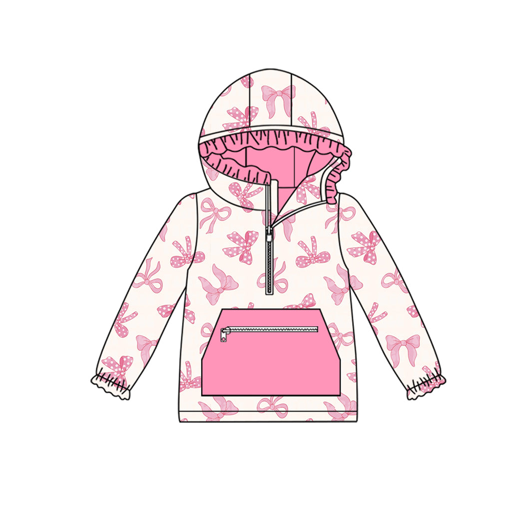 25.8.28 custom each style moq 5eta 4-6week Sibling Sisters bow pink baby girl long sleeve pants sets and top match family design