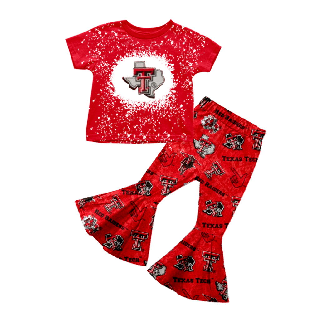 baby girl clothes team red top pants toddler girl summer outfit