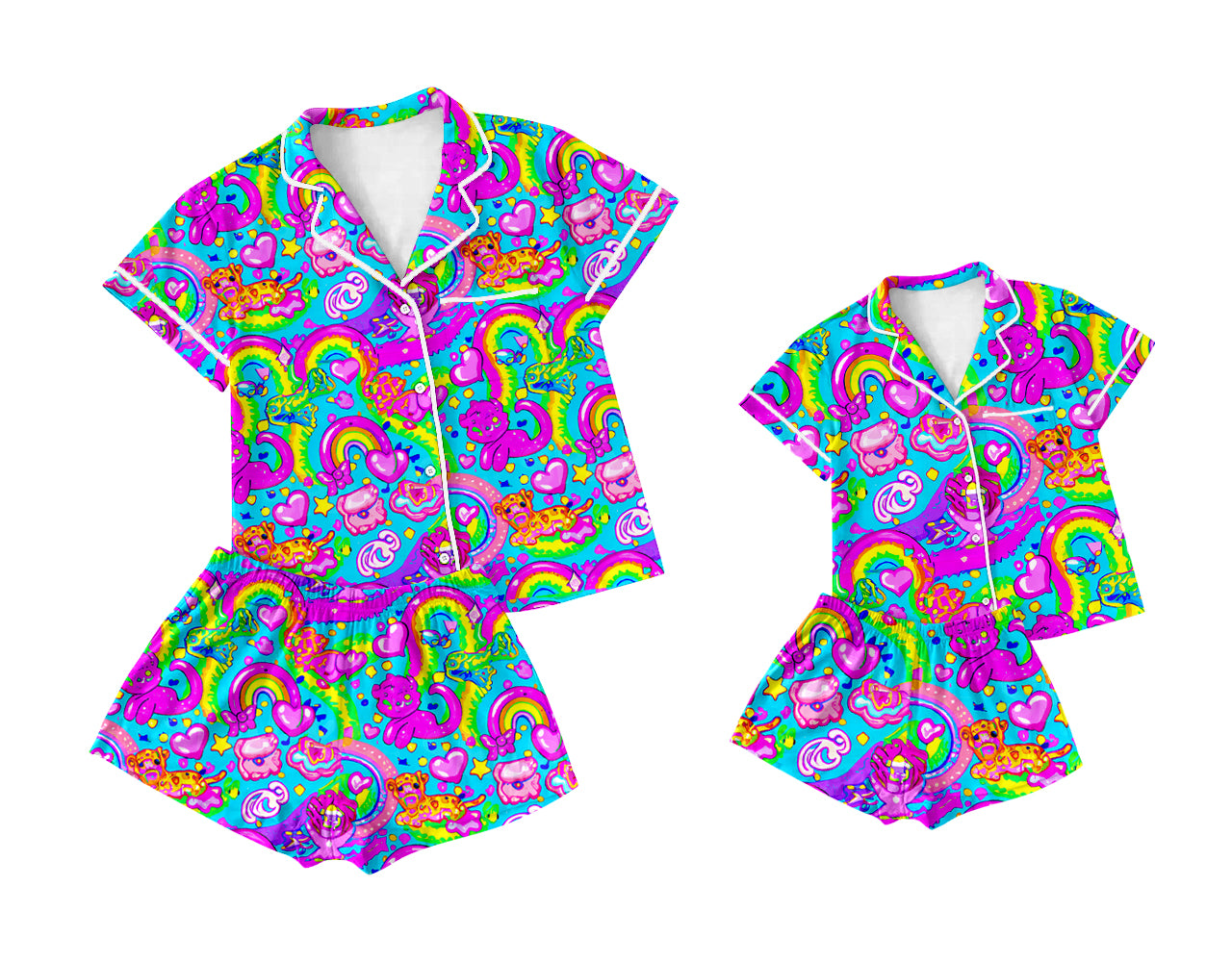 11.13 custom each style moq 5eta 4-6week Sibling Sister rainbow baby girl short sleeve shorts sets and adult sets match design