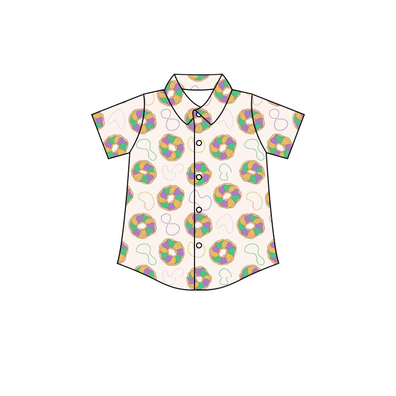 Mardi Gras Donuts summer boys top