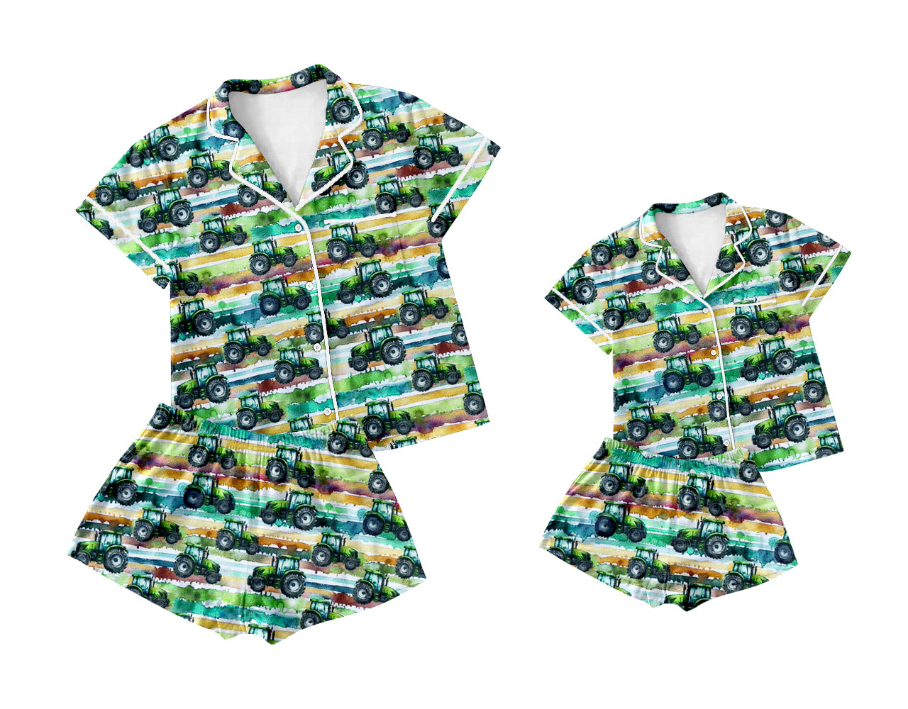 11.13 custom each style moq 5eta 4-6week Sibling Sister baby girl short sleeve shorts sets and adult sets match design