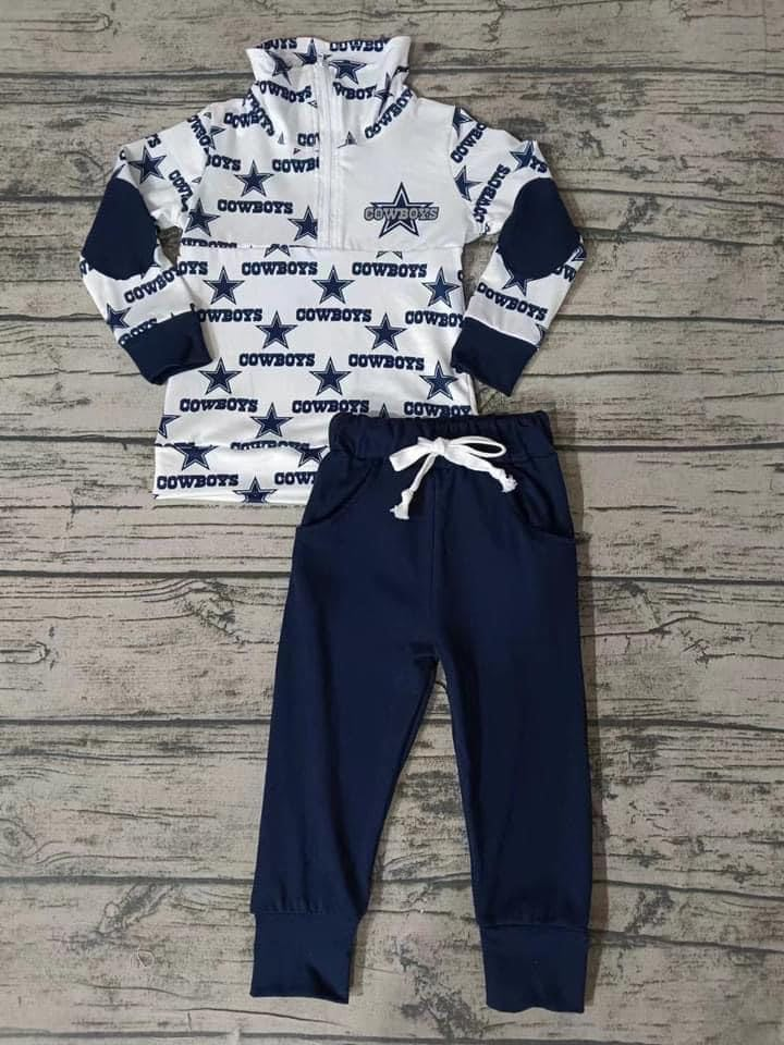 custom moq 3 eta 6-8weeks cowbos star boys navy sets