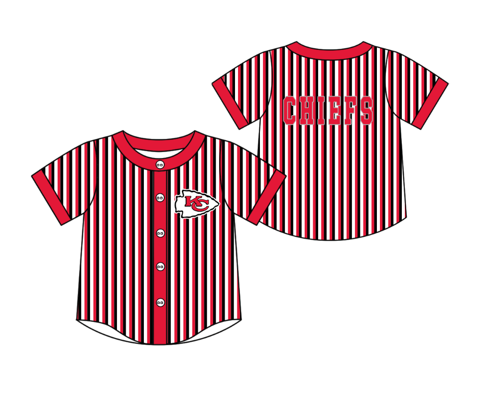 Custom moq 5 mix size milk silk summer teams Red Striped Short-Sleeved Button-Down Shirt for Baby Boy Summer Outfit