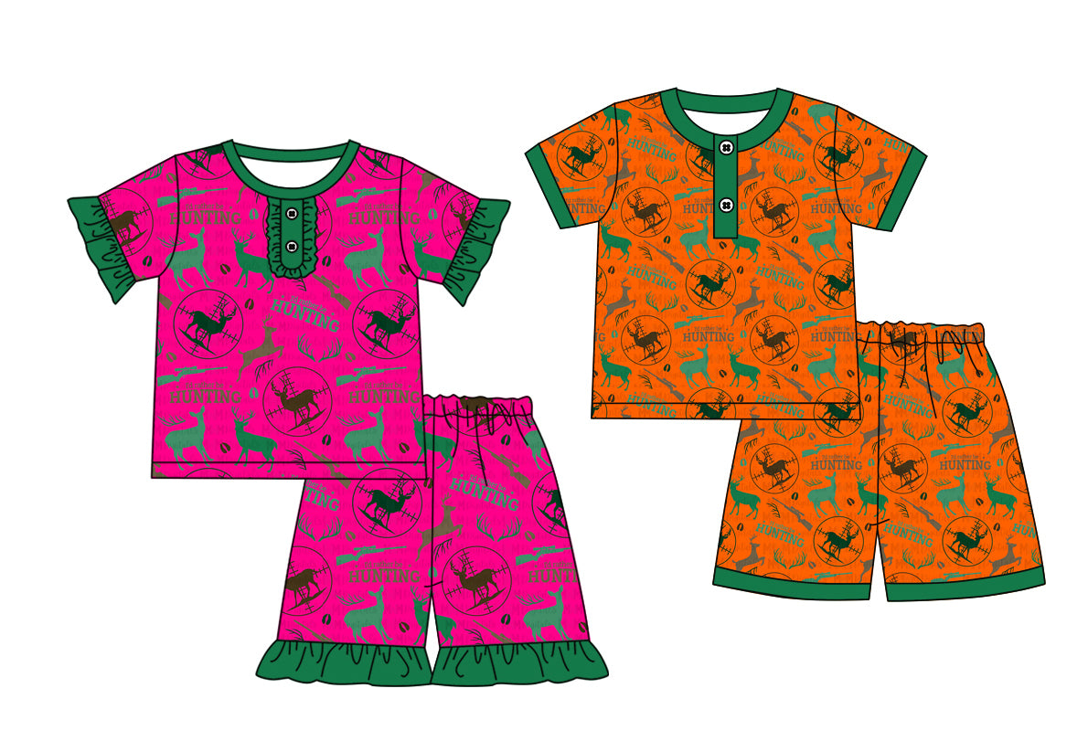 12.21 custom each style moq 5eta 4-6week Sibling Sister baby girls short sleeve shorts sets 1 and sets 2 match design