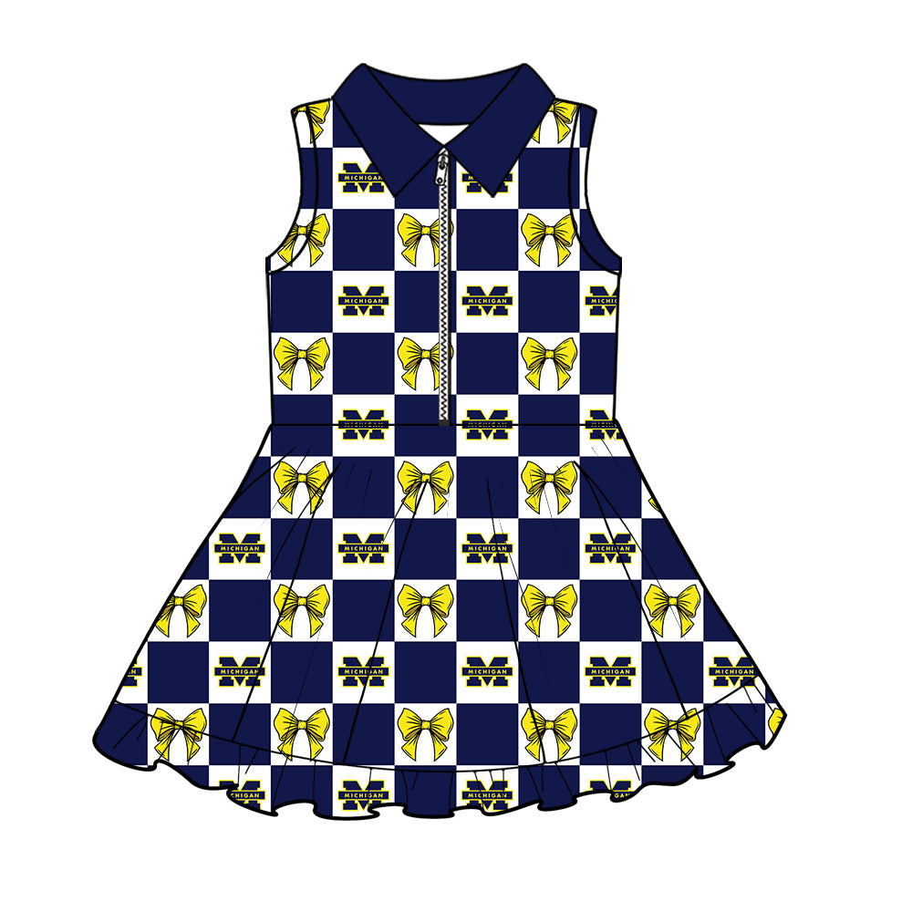Custom moq 3 or 5 mix size milk silk summer teams baby girl clothes bow sleeveless dress-26.1.22