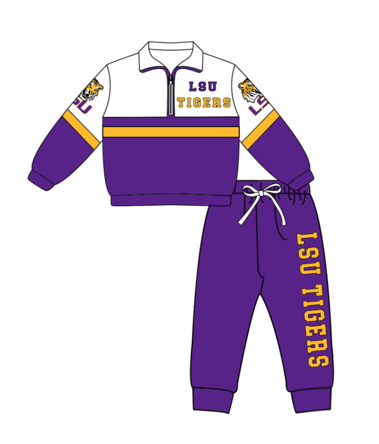 Custom moq 5 mix size yoga fabric purple zip-up jacket, long-sleeved shirt, and trousers set