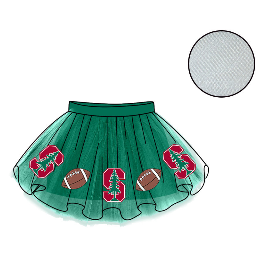 Custom moq 5 mix size milk silk summer teams Baby Girl's Green Mesh Skirt Summer Team Outfit