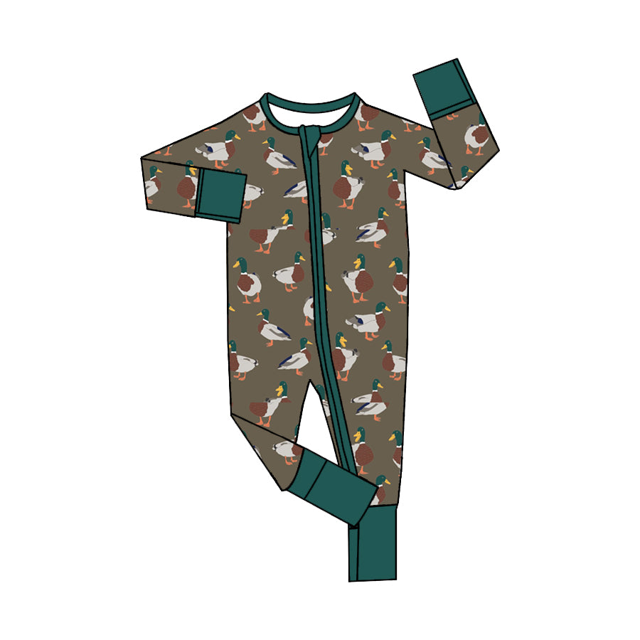 7.18 custom each style moq 5eta 4-6week Sibling Sister duck green baby boys sets and rompers match family design
