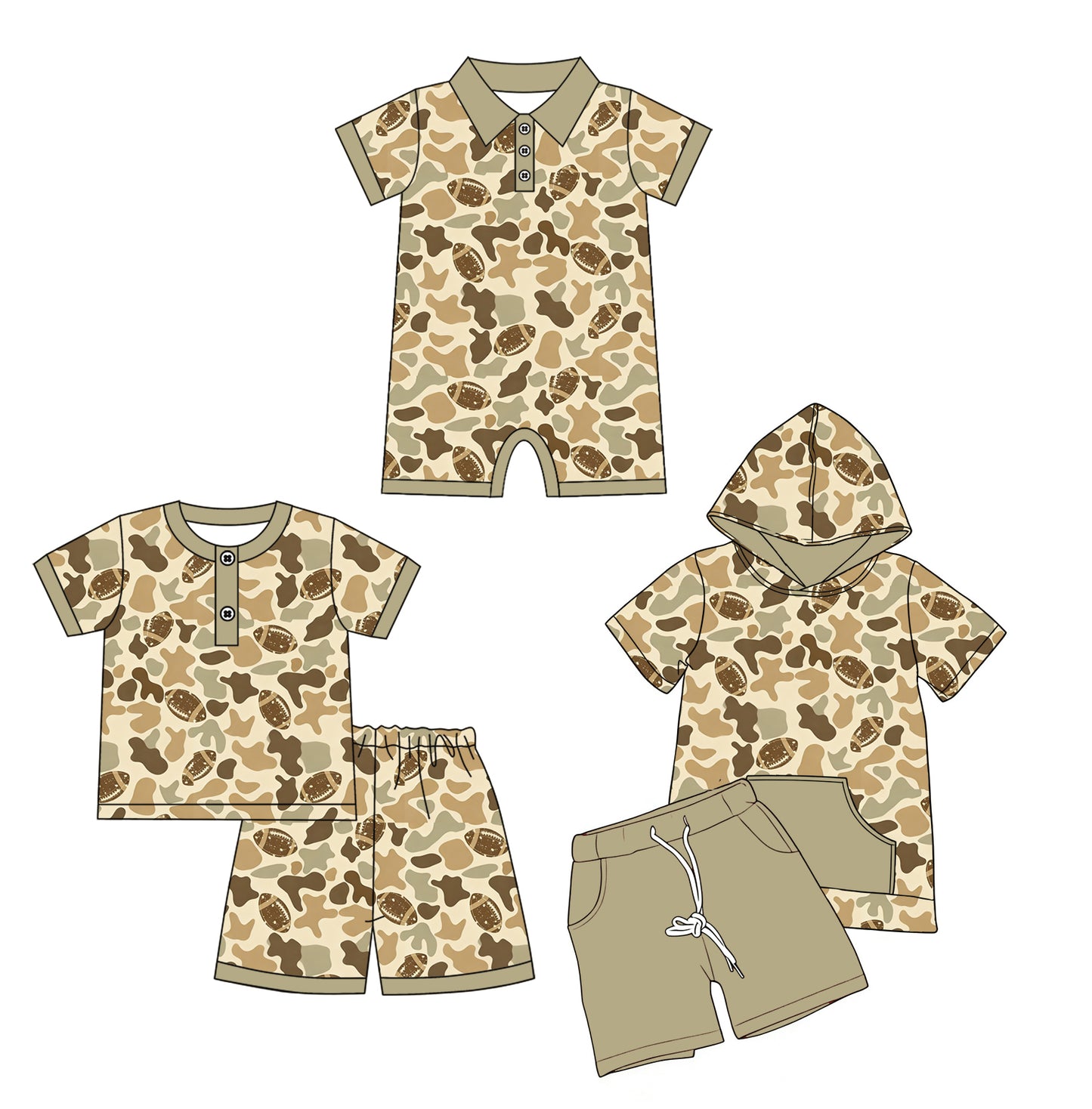 26.1.16 custom each style moq 5 eta 6-8week Sibling Sister baby boy camoufloage short sleeve shorts sets 2 and romper match design