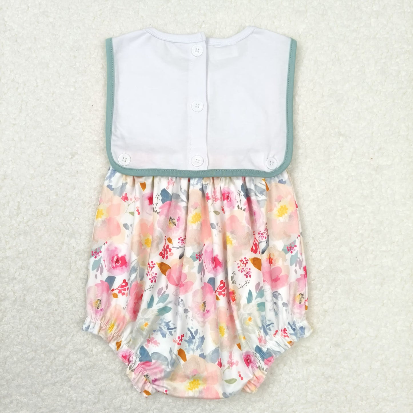 RTS NO MOQ(In Stock) I love dad embroidered love flower vest jumpsuit