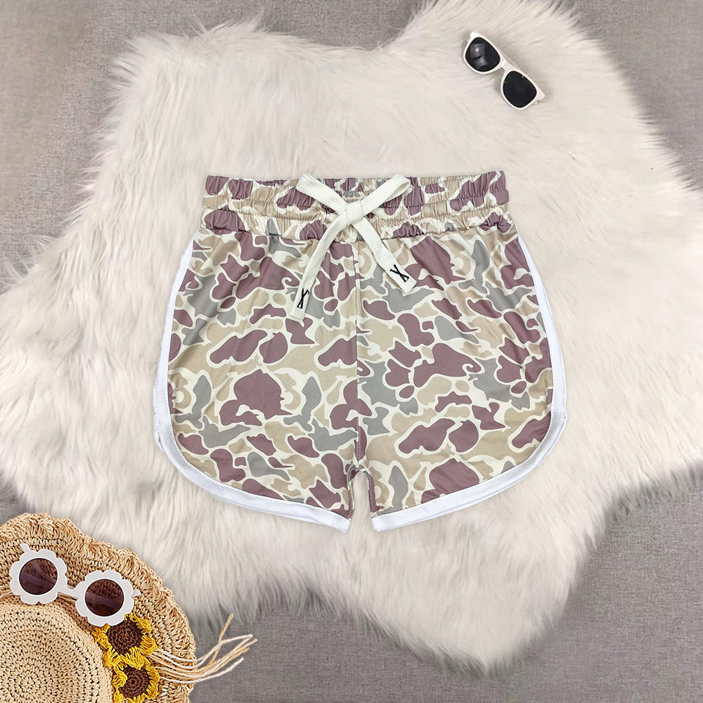 RTS NO MOQ baby girl clothes camouflage summer shorts