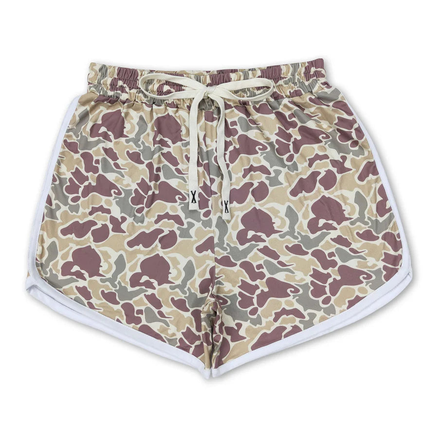 RTS NO MOQ Sibling Adult Women Summer Sports Camouflage Shorts Bottoms