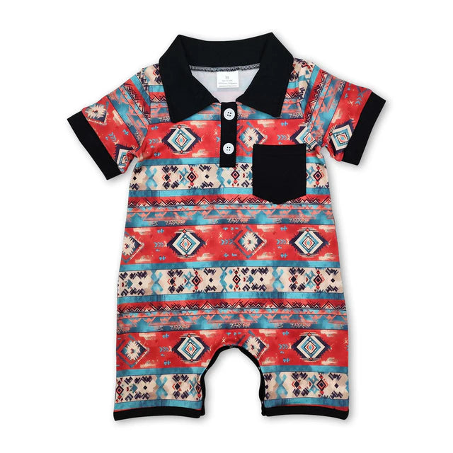 RTS NO MOQ Sibling Baby Infant Boys Pocket Rompers
